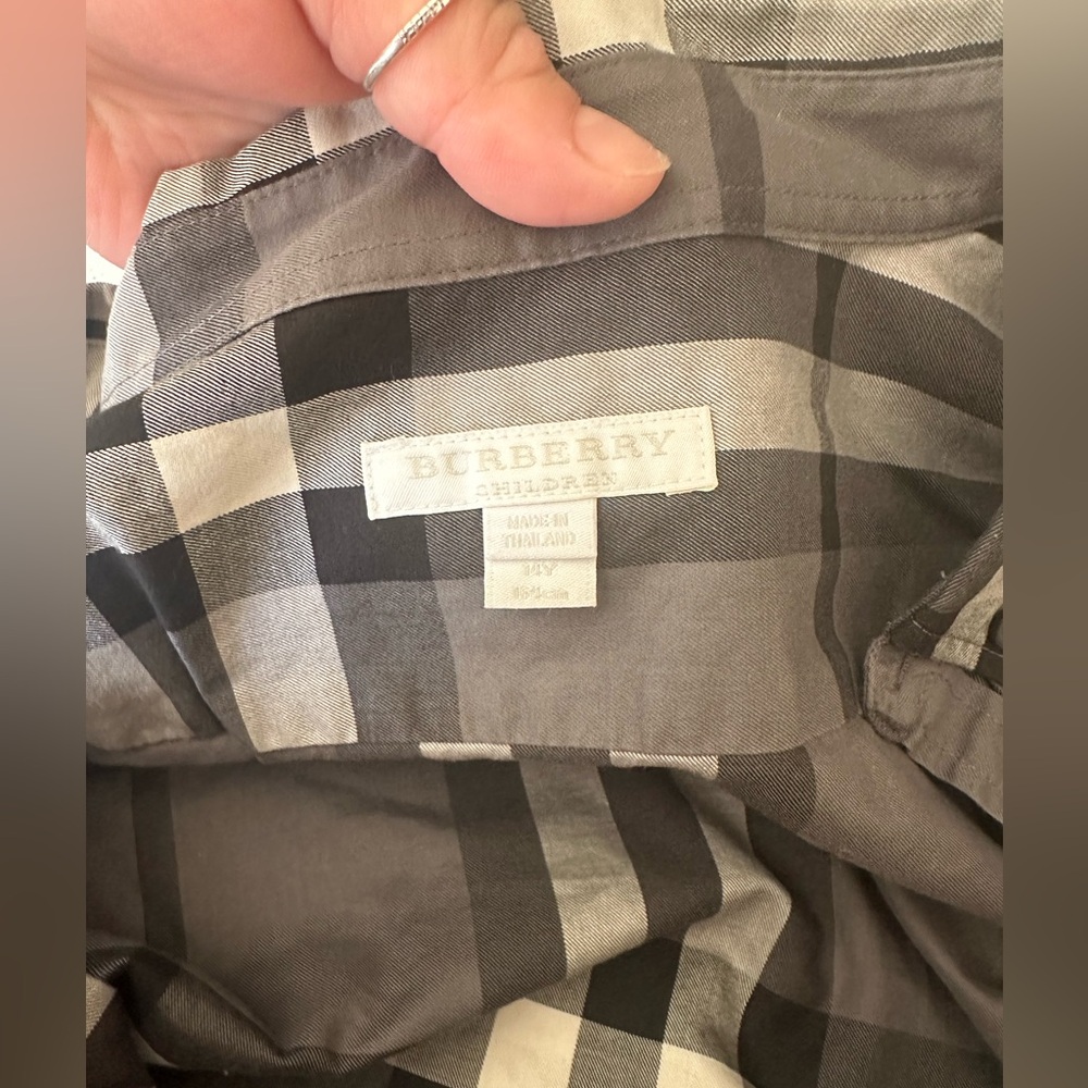 Boys Burberry long sleeve button up. Worn only a few times.